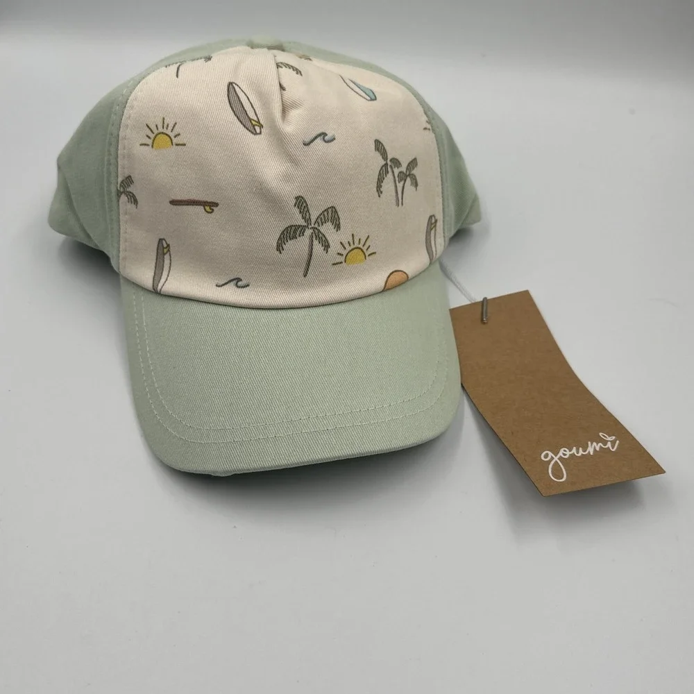 GOUMI Cap Hat StrapBack Adjustable Beach Palm Surf 22-23